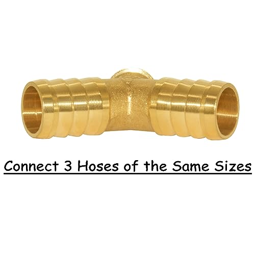 Uenede 3PCS Solid Brass 3/4"OD Barb Fitting Y 3-Way Union Intersection Barbed Hose Fittings for Water/Oil/Gas - size: 3/4" Barb, style: Y (3 Way)