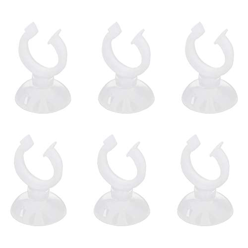 MroMax Aquarium Suction Cup Clips Airline Tubing Hose Heater Clips Clamps Holder for Fish Tank Clear 19mm to 22mm 6Pcs - size: 6pcs 19mm to 22mm