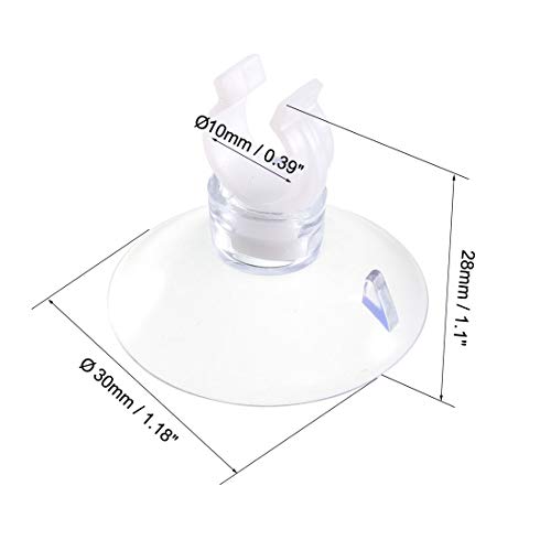 uxcell Aquarium Suction Cup Clips Airline Tube Holders Clamps for Fish Tank Clear 10mm 20Pcs - size: 10mm