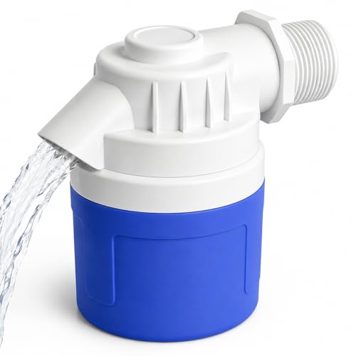 1 Inch NPT Threaded Automatic Water Float Valve, Heavy Duty PVC Auto Water Level Control Valve for Livestock Water Trough, Water Tank, Pool, Pond, Aquarium（1 Pack） - size: 1 Inch