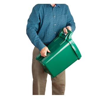 Nova Products 7 Gallon (32L) Multi-Purpose Storage Bin with Lid | Compact HDPE Container for Organic Waste, Pet Food, Road Salt | Easy to Clean Design with Side & Bottom Handles | Indoor&Outdoor Use
