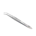 Stainless Steel General Purpose Lab Twezers Forceps with Curved Point Tips (4.5 in.)
