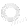 uxcell Flexible PVC Tubing, 3mm ID x 6mm OD - 6.6 Feet Long Clear Vinyl Water Pipe, Lightweight Plastic Hose Water Pipe with Zip Ties for Aquaponics, Air Hose, Irrigation - size: 3mm ID x 6mm OD