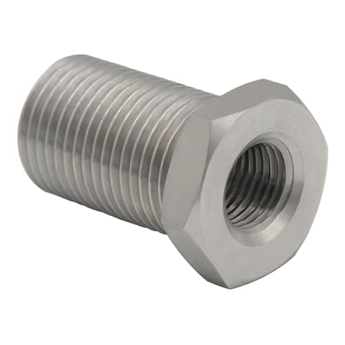 Stainless Steel Bulkhead Fitting 1/8" NPT Female Bulked Coupler Thru-Bulk Tank Fitting Connector 1-1/2" Length (Pack of 2) - size: 1/8" NPT Female to 1-1/2" Length