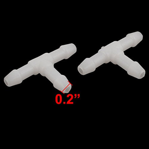 uxcell Plastic Fish Tank Aquarium 3 Way Air Tubing Tee Connector Adapter 10 Pcs White