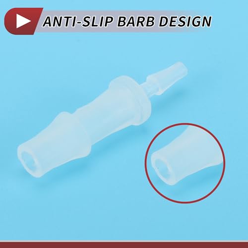 5 Pcs Aquarium Plastic Hose Barb Fitting 3/32" to 7/32" Hose ID Connectors Clear Plastic - size: 3/32"-7/32"
