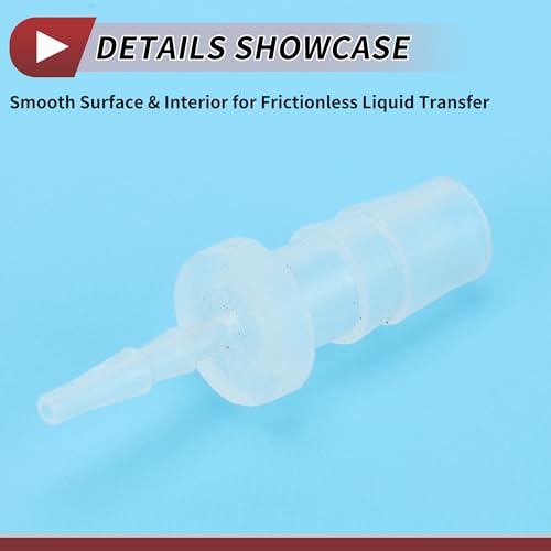 5 Pcs Aquarium Plastic Hose Barb Fitting 1/16" to 7/32" Hose ID Connectors Clear Plastic - size: 1/16"-7/32"