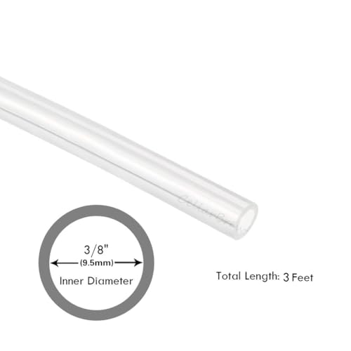 3/8" ID Silicon Tubing, JoyTube Food Grade Silicon Tubing 3/8" ID x 5/8" OD 3 Feet High Temp Pure Silicone Hose Tube for Home Brewing Winemaking - size: 3/8" ID x 5/8" OD, style: 3 Feet