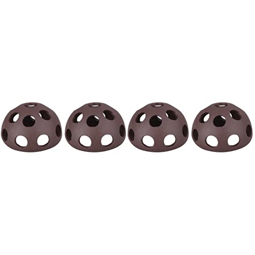 balacoo 4pcs Ceramic Cave Decor Shrimp for Hemisphere Underwater Decoration Breeding Aquarium Nest Tank Spots Fish Decorations Habitat House Porous Hiding Ornament Shelter