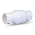 MIDLINE VALVE PVC Inline Check Valve for Backflow Prevention 1-1/4'' Solvent Connections White Plastic - size: 1-1/4 in.