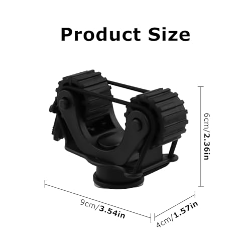 2Pcs Adjustable Kayak Paddle Holder with Dual Heads – Universal Track Mount for Paddles, Fishing Rods & Nets – Kayak Fishing Accessories