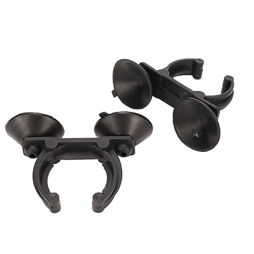 Pomya No Drill Heater Holder Clips | Strong Suction Cup Mount for Aquarium Heating Rods and Pipes