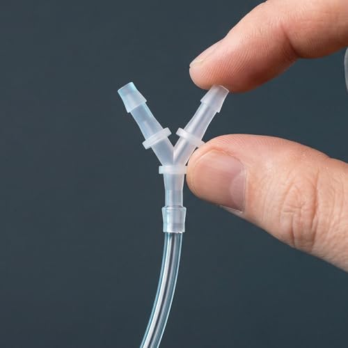 PAGOW 4 Pcs Hose Barb Fitting, 3/16" Plastic Hose Barb Tee 3 Way Y Shape Barbed Fitting for Air Line Tubing Pipe, Oxygen Tubing Pipe, Household Fuel, Gas, Water - size: 3/16" (4 Pcs)