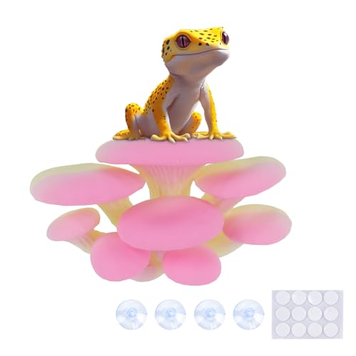 Westant Mushroom Decor for Reptile Tank, Fish Tank, Pet-Safe Bearded Dragon Tank Accessories, Realistic Terrarium Plants for Leopard Geckos, Frogs, Snakes (Rainbow Cluster Cap, Randomly Ship) - color: Rainbow, size: Cluster Cap