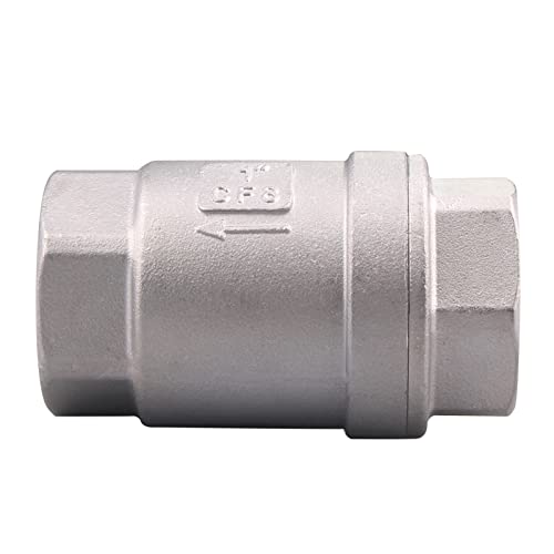 1 Inch Vertical Check Valve SUS304 Spring Loaded Check Valve in-line Low Cracking Pressure CF8M WOG 1000… - size: 1 Inch, style: Spring