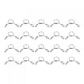 uxcell Fuel Line Hose Clips, 20pcs 5mm ID Fit 6-6.5mm OD Hose 304 Stainless Steel Water Pipe Air Tubing Spring Hose Clamps for Motorcycle Scooter - size: 5mm