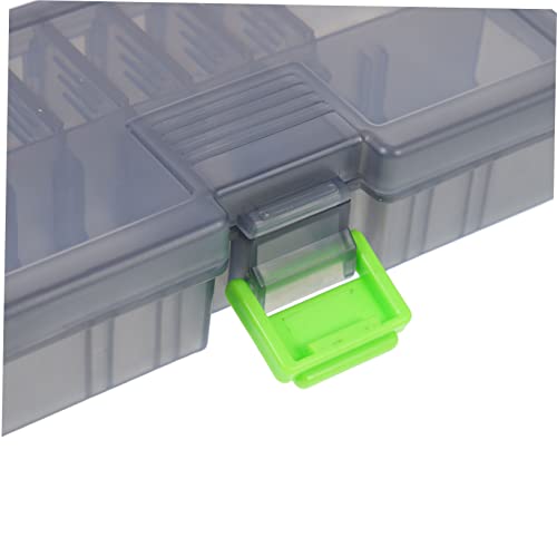 Happyyami 2pcs Double-sided Fishing Tackle Organizer Box Lure Container for Freshwater Saltwater Portable Fishing Accessories for Easy Storage and Transport - color: Green