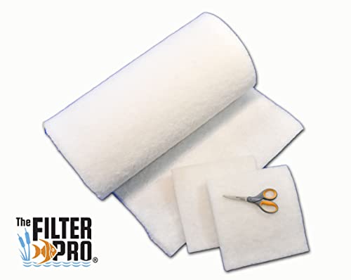 White Fine Filter Media, 1" Thick, Perfect for Aquariums, Ponds and Water Gardens, Made in USA (24" x 56") - size: 24" x 56"