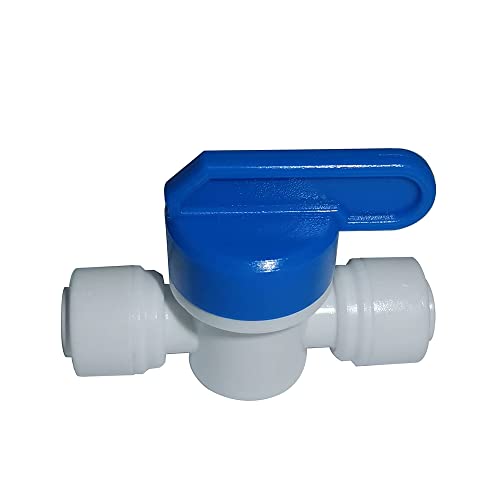 Food-Grade Quick Connector Push-In Tube Fitting - 1/4"to 3/8" O.D. Reducing Tube Shut off Ball Valve for Reverse Osmosis Water Filter Purifier (Pack of 5) - size: 1/4" o.d. tube x 3/8" o.d. tube
