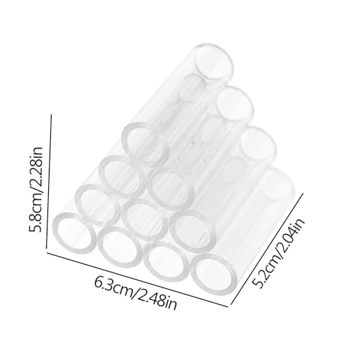 Aquarium Shrimp Cave - Clear Acrylic Breeding Habitat, Crystal Shelter Tube, Secure Aquatic Hideaway | Shrimp Breeding Tube for Small fishss Tank Environment - color: 10 Tubes