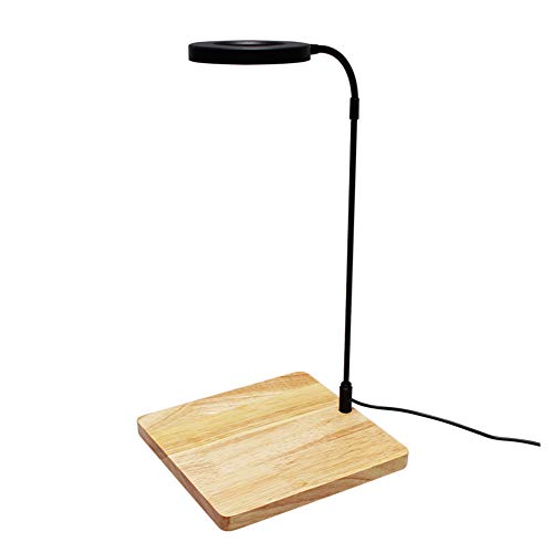 LED Aquarium Light 360 Degree Full Spectrum LED Light with Bamboo Board 10W Nano Fish Tank Light USB Powered Flat Nano Aquarium Light Bett a Fish Tank Light for Plant Growth - size: 10w m / 8.66x9.25inch