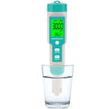 Pool Salt Tester - Multifunctional 5 in 1 Salinity, PH, TDS, EC, and Temperature Meter, Pool Salinity Testing Kit, Digital Salinity Tester for Swimming Pool,Saltwater, Sea Water, Aquarium - color: Green
