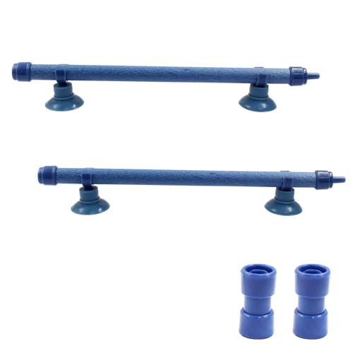 2-Piece 7-Inch Blue Fish Tank Air Stone Bar Air Pump Aquarium Bubble Wall Tube for Fish Tank Bubble Release Diffuser Bar - size: 7"