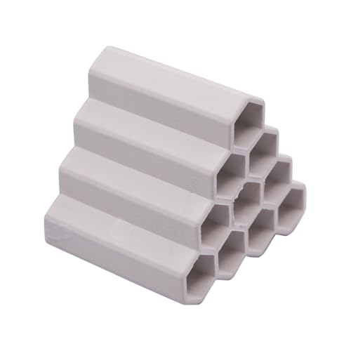AnRui Ceramic Shrimp and Betta Shelters Ten Holes Fish Tank Decor Honeycomb Tunnel Aquarium Décor Thematic Ornaments for Cichlid, Small Fish, Shrimp to Play Hide Breed Habitat, White