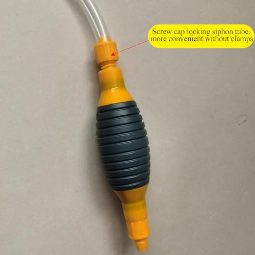 Gas Siphon Pump for Gasoline, with 4.9ft Siphon Hose, Hand Syphon Pump, Transfer Pump for Water, Oil, Diesel, Fish Tank, Aquarium - style: 1