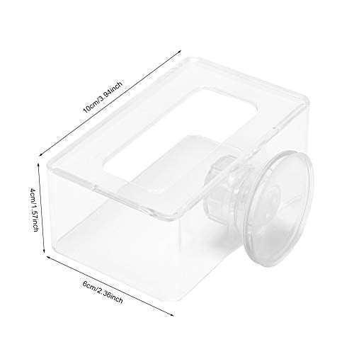 KIMISS Acrylic Simple Installation Fish Food Feeder Feeding Ring for Fish Aquarium with Suction Cup Acrylic Simple Installation (24x17x18cm / 9.4x6.7x7.1in) - size: 24x17x18cm / 9.4x6.7x7.1in