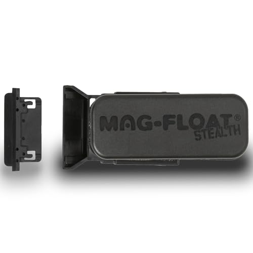 Mag-Float Medium Black Stealth Glass Magnet Aquarium Scraper Cleaner with Blade - Floating Magfloat Magnetic Cleaning Tool - size: Medium
