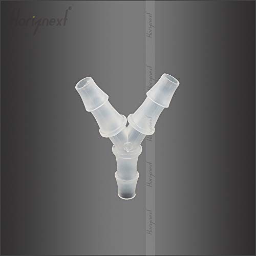 plastic 1/4" Y shape 3 way barbed connector for air hose, water pipe pp polypropylene barb fitting. (Pack of 10 pcs) - style: 10pcs, 1/4" O.D.
