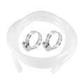 uxcell Silicone Tubing 18mm(0.7") ID 22mm(7/8") OD 10ft Silicone Rubber Tube Air Hose Water Pipe Clear with Clamps - size: 18mm x 22mm