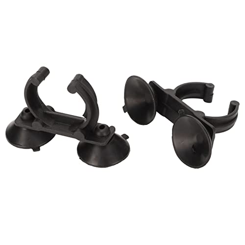Vikye Aquarium Heater Suction Cup Clips Strong Fixing Stable Holders for Fish Tanks, 2-Pack, LED LightsHeating RodsWater Pipes, Plastic, 1.3in Diameter 1.4in Clamp Height 2.0in for Fish Tank