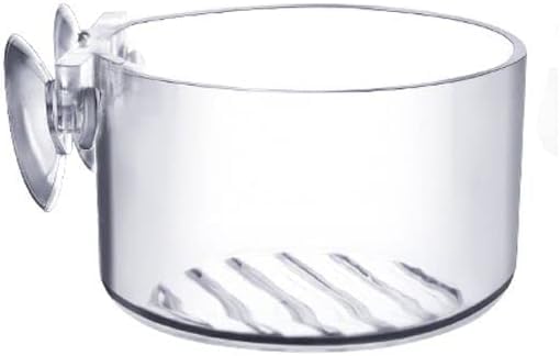 BWESOO Transparent Round Aquatic Planter Cups with Hole, Mini Acrylic Aquatic Plant Pot Holder with Suction Cup Aquarium Decor, for Aquarium Shrimp Fish Live Plants
