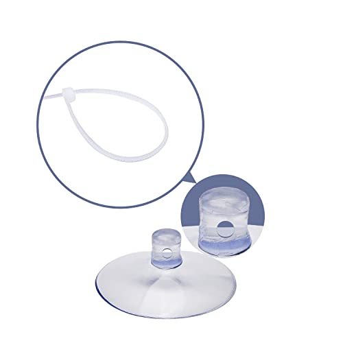 Savita 20 Pcs Aquarium Suction Cups Fish Tank Suction Hooks with Removable Hooks and 40 Adjustable Zip Ties for Aquarium Binding Moss, Plants, Shrimp Nest