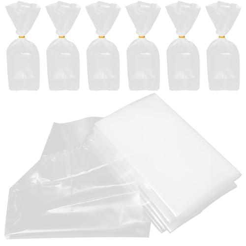 50pcs Ornamental Live Fish Transport Bags with Oxygen Plastic Packaging Bags for Aquarium Fish Shipping with Elastic Bands