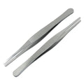 2 Pcs 5 Inch Stainless Steel Forceps, Straight Metal Tweezers General Application for Kitchen, Crafts, Plants - size: 5 Inch