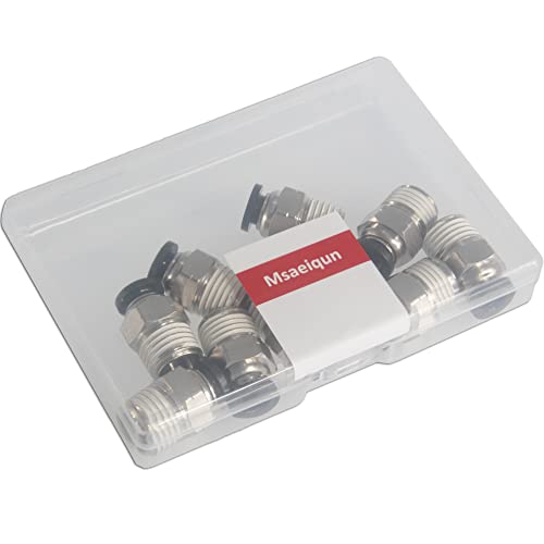 1/4 Air hose fittings, Push to Connect Air fittings Male Straight 1/4 Inch Tube OD x 1/4 NPT Thread Fitting (Pack of 10) - size: OD 1/4 - NPT 1/4, style: Male thread