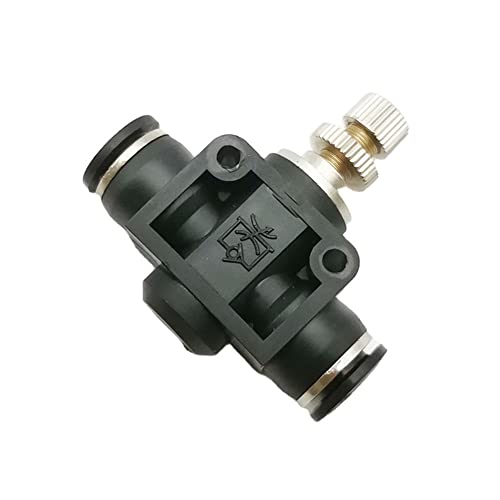 5PCS 1/4” OD Pneumatic Air Flow Control Valve, Union Straight in-Line Speed Controller Fitting 1/4 Inch Tube OD x 1/4 Inch Tube OD - size: 1/4" OD