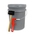 ePackageSupply 5 Gallon Plastic Bucket with Airtight Lid | Made in USA | Food Grade Bucket | BPA-Free | Heavy Duty 90 Mil All Purpose Pail | One 12" Rubber Mallet & One Lid Opener Included | 1 Pack - color: Gray, size: 1 Pack