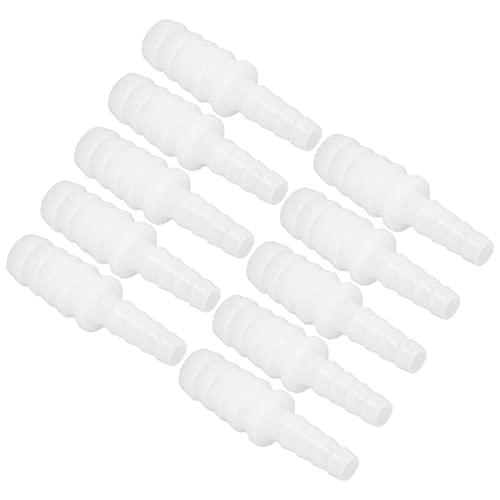 ciciglow 10Pcs Hose Fitting PE Tube Connector Barb Reducer Joint Straight Through Set Kit for Aquarium Fish - Durable Material, Easy to Install (6-11mm Conversion Head)