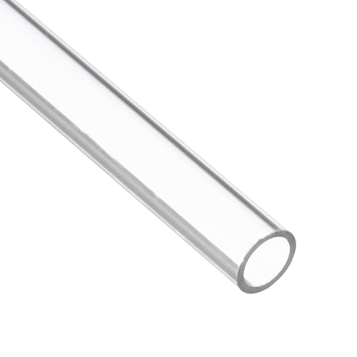uxcell Polycarbonate Rigid Round Clear Tubing 0.22 Inch(5.6mm) ID x 0.35 Inch(8.8mm) OD x 1Ft(305mm) Length Plastic Tube - size: 5.6mm x 8.8mm x 305mm