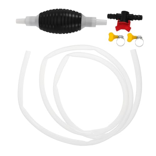 Mobestech Gas Siphon Pump with Valve for Liquid Transfer Tube Manual Fuel Pump for Oil Changes and Water Extraction for Cars and Aquariums