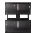 New Age Pet ECOFLEX Two Large Reptile Enclosures with Matching Stacker Combo Set in Black - color: Black, size: Large