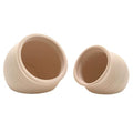 M2cbridge Pottery Ceramic Jar Natural Clay Vase for Cichlid Small Fish Shrimp to Play Hide Breed Habitat (Creamy Clay, 2pcs) - color: Creamy Clay, 2pcs