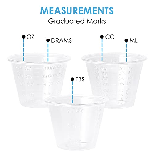 Lilymicky 1800 Pack Disposable Medicine Cups (1 oz), Medical Plastic Measuring Cups for Medical Purposes, or Mixing and Measuring Resin, Epoxy, DIY Arts & Crafts, Paint, Cooking