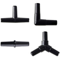 Pawfly 40 Piece Aquarium Airline Tubing Connectors Black, Aquarium Airline Tubing Connector Plastic Inline Valve - color: 4 Kinds(Black)