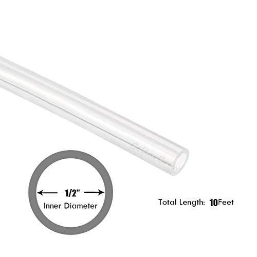 12MM ID Silicon Tubing, JoyTube Food Grade Silicon Tubing 12MM(1/2") ID x 16MM(5/8") OD 10 Feet High Temp Pure Silicone Hose Tube for Home Brewing Winemaking - size: 1/2" ID x 5/8" OD, style: 10 Feet