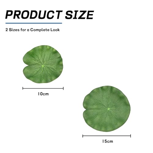 BRBASAP 6Pcs Realistic Floating Lily Pads for Ponds Artificial Foam Lotus Leaves for Pond Decor Plastic Water Lily Pads Foliage for Pool Koi Fish Patio Aquarium Lifelike Pond Plants